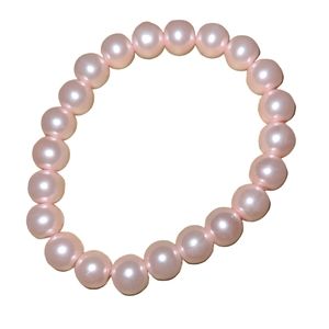 6" Pink Faux Pearl Bracelet L6